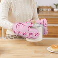 thumbnail image 7 of DouZhe Oven Mitts and Pot Holders Sets, Breast cancer awareness Pink Ribbon Prints Non-Slip Heat Resistant Kitchen Oven Silicone Glove, 7 of 7