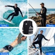 Adult Swim Vest Life Jacke, Women Men Float Jacket with Adjustable Straps & Secure Buckle for Boating Fishing Kayaking Beach Pool Water Sports
