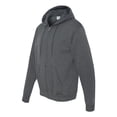 thumbnail image 2 of Champion Mens Double Dry Action Fleece Full Zip Hood, M, Charcoal Heather, 2 of 4