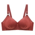 thumbnail image 1 of WZXFASHION High Support Bras For Women Adjustable Strap Full Coverage Up Bras Comfortable No Underwire Wireless Bras Bra Red 42, 1 of 9