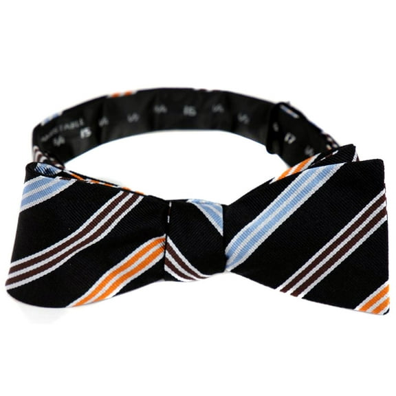 BuyYourTies - FBTZ-320 - Mens Aficionado Self Tie Bow Tie - Black Blue