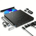 thumbnail image 1 of YOPTOP External CD/DVD Drive For Laptop  7 IN 1 USB 3.0 Ultra-Slim Portable DVD Player  CD ROM Burner Writer External Disk Drive Optical Compatible With Laptop Desktop PC Windows Linux, 1 of 5