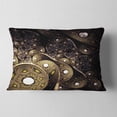 thumbnail image 2 of Designart Beautiful Gold Metallic Fabric - Abstract Throw Pillow - 12x20, 2 of 5