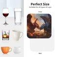 thumbnail image 6 of Vsdgher Lava Dragon Leather Coasters for Drinks, Durable Drink Coasters 4 Set for Tabletop Protection, Luxurious Home Décor and Housewarming Gift ( {designName})Square, 6 of 6