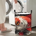 thumbnail image 5 of Fotbe Abstract Red Koi Fish Art Pattern Laundry Basket with Handles, Waterproof Large Laundry Hamper, Wash Bag for Corner Dorm, Rolling Laundry Basket with Handles-Medium, 5 of 6