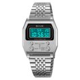 thumbnail image 2 of SKMEI Unisex Watch Slim Digital Wristwatch with Stainless Steel Bracelet, Stopwatch, Alarm, Countdown, Date and EL Backlight, Minimalist Style for Students, Work and Daily Wear, 2 of 6