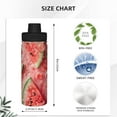 thumbnail image 3 of Lsque Refreshing Watermelon Slices Pattern Water Bottle,18oz Sports Insulated Kettle for Cycling Gym Basketball Outdoor, Suitable as a Present, 3 of 7