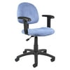 Boss Boss Blue Microfiber Deluxe Posture Chair with Adjustable Arms.