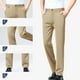 thumbnail image 1 of Pantalones de traje rectos holgados con botones de color liso para hombre, pantalones largos de poliéster para hombre, 1 of 8