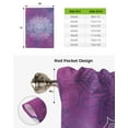 thumbnail image 5 of Purple Watercolor Mandala Window Curtain for Living Room Roman Curtains for Kitchen Cafe Tie Up Short Drapes, 5 of 5