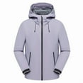 thumbnail image 4 of Rain Jacket with Hood Men's Water_proof Raincoats Lightweight Breathable Rain Gear Packable Workwear Big and Tall Work Outdoor Outerwear (Light Purple,M), 4 of 9