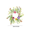 thumbnail image 3 of Easter Wreath​ Colorful Flowers Leaves Candle Holder Decor Simulation Flower Candle Wreaths Accents Easter Decorations for Home, 3 of 7