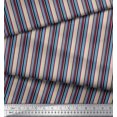 thumbnail image 3 of Soimoi Blue Poly Georgette Fabric Vertical Stripe Printed Fabric 1 Yard 42 Inch Wide, 3 of 3