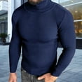 thumbnail image 3 of ZenCart Men Fall Winter Sweater Knitted Slim Fit High Collar Knitted Pullover Elastic Top Solid Color Casual Daily Wear Sport Sweater, 3 of 8