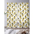 thumbnail image 3 of Summer Pineapple Sheer Curtains 2 Panels Set Modern Style Tropical Yellow Pineapples Sheer Window Curtains Light Filtering Rod Pocket Voile Drapes for Bedroom Living Room 52"X96", 3 of 8