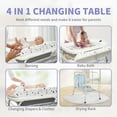 thumbnail image 2 of 2-in-1 Baby Changing Table with Bathtub, Akaber Newborn Foldable Portable Diaper Station, Adjustable Height with Wheels, Waterproof Pad, Storage Rack, 2 of 7