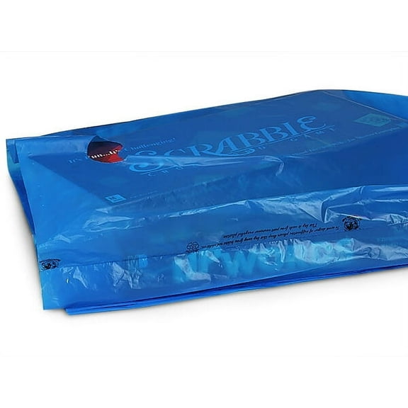 Pack Of 500, 16 x 4 x 24" Solid Medium Blue Hi-D Recycled Plastic Bags W/Handles .75 Mil Made in USA