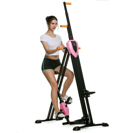 Vertical Climber Folding  2 In 1 Exercise Climbing Machine, Exercise Equipment Climber for Home Gym, Exercise Bike for Home Body Trainer (US