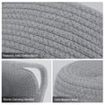 thumbnail image 5 of PiccoCasa 2Pcs Storage Basket Bin Woven Organizer with Handles Gray, 5 of 8