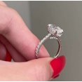thumbnail image 3 of Jewelerix Hidden Halo Marquise Cut Ring 14K White Gold Moissanite Diamond Ring 2.50 CT Valentine's Surprise Gift, 3 of 5