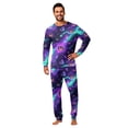 thumbnail image 3 of Halloween Family Pajamas Set Long Sleeve Crew Neck, Soft Matching Halloween Pajamas with Galaxy Ghost Print, Cute Family Halloween Pajama Set for Party, 3 of 6