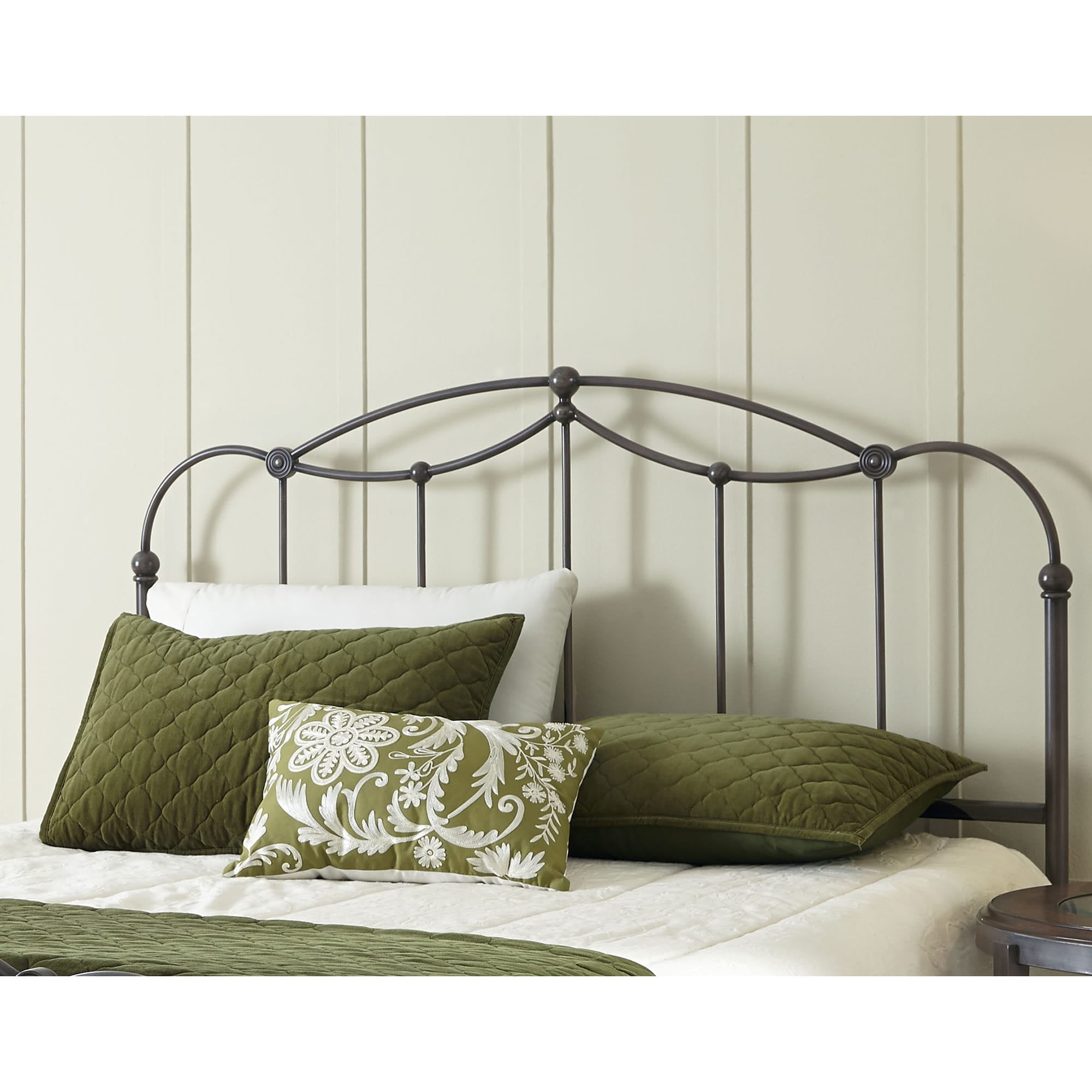 Affinity Metal Headboard Panel with Straight Spindles and Detailed