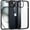 Black, variant on Shockproof Clear Case for iPhone 13, [Not Yellowing] [10FT Military Drop Protection] Hard Clear Back Four Corner Airbags Drop Protection Phone Cover, 6.1 inch, Black