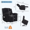 thumbnail image 2 of Garvee Electric Power Lift Recliner Chair Sofa with Massage and Heat,4 Positions,Side Pockets,Black, 2 of 8