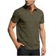 thumbnail image 2 of Ceisia Men's Slim Fit Short Sleeve Polo Shirt Herringbone Texture Color-Blocked Henley Collar Spring Summer Shirt Gift, 2 of 6
