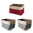 thumbnail image 3 of Storage Bins Fabric Cube Organizer with Handles,Decorative Storage Boxes for Shelves,Odorless Cotton Linen Storage Baskets Organizers for Toys,Towels,Clothes and Books etc, 3 of 5