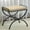 Java, variant on International Caravan Iron Upholstered Vanity Stool