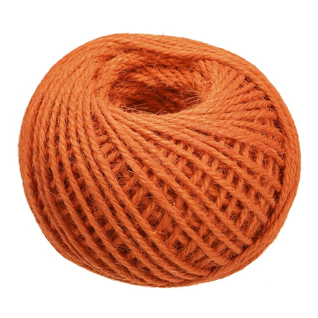 Unique Bargains 164 Feet 2mm Jute Twine, Jute Rope, Jute String Cords Orange
