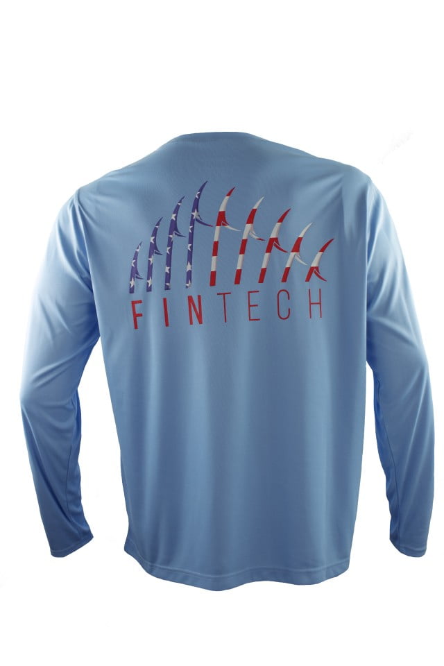 FinTech Men's Long Sleeve Fishing Shirt "Freedom FinTech" Large