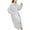 #1 Silver, variant on Luxalzxs Long Hooded Robe for Women Solid Color Full Length Bathrobe Winter Warm Pajamas Shower Nightgown Housecoat with Pockets