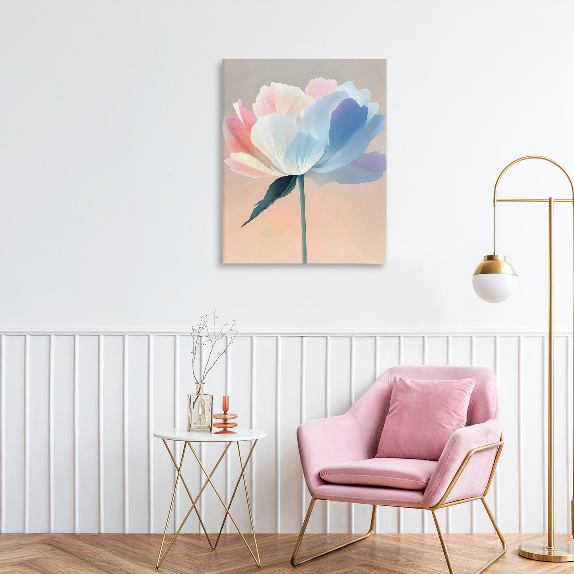 Stupell Industries Pink & Blue Flower Serenity Canvas Wall Art, design by The Prints Vibe