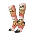 thumbnail image 2 of Bingfone Compression Socks For Women And Men Long Socks For Running Athletic Cycling Nurse-Not All Who Wander Are Lost, 2 of 9