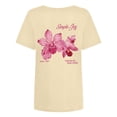 thumbnail image 5 of Trendfront Womens Oversize T Shirts Floral Graphic Drop Shoulder Crewneck Short Sleeve Loose Fit Tops Trendy Fashion Tee Pullover Daily Clothing, 5 of 6