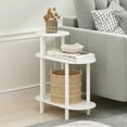 thumbnail image 6 of Furinno Turn-N-Tube 3-Tier Oval Sofa Side Table, End Table with Open Shelves, White/White, 6 of 6
