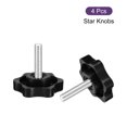 thumbnail image 3 of Uxcell 4Pack Clamping Screw Knob, M5 x 20mm Hex Shaped Star Knob for Umbrella Base Mechanical Furniture, 25mm Dia, 3 of 6