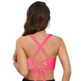thumbnail image 5 of NIEWTR Women Lace Up Bikini Tops Sexy Twist Front Full Coverage Push Up Crisscross Crop Top Tie Back Bathing Suit Tops Swim Bra Swimsuit Gift Bikini Tops Sexy Bikini Tops Only（Pink，S）, 5 of 8