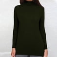 thumbnail image 2 of Comdrip Chandails à Col Roulé pour Femmes, Col Montant, Épaules Tombantes Asymétriques, Chandail à Manches Longues, Hauts pour Femmes, Mode Décontractée, Chandails à Enfiler, Chandails d'Automne pour Femmes 2025, Vert Noirâtre m, 2 of 5