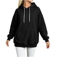 thumbnail image 4 of Njagoc3 Women Hoodies Sweatshirts Sweaters Hooded Oversized Long Sleeve Crewneck Shirts Fall Winter Outfits Pocket, 4 of 6