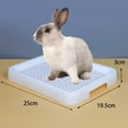 thumbnail image 6 of Rabbit Litter Box Guinea Pig Litter Pan for Chinchillas Small Animals Birds white, 6 of 10