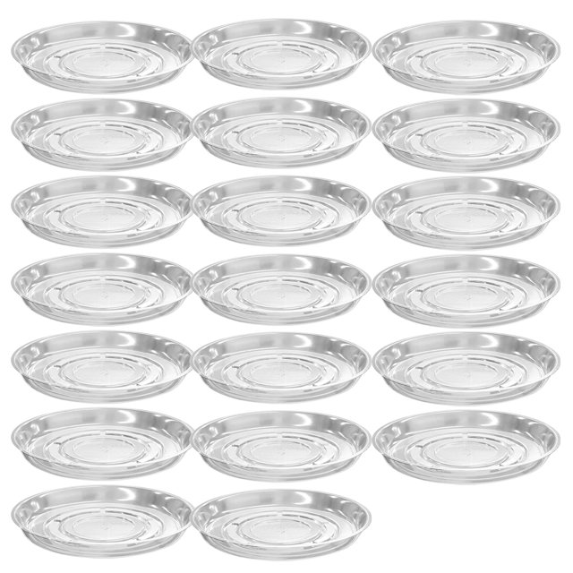 20 Pack Clear Plastic Plant Saucers (6 inch) Drip Trays Plant Plate