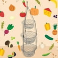 thumbnail image 2 of Zxpjkyu Hanging Fruit Basket Kitchen Vegetables Holder Stand Storage Organizer Rack; Silver, 2 of 8