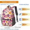 thumbnail image 3 of Pioneer Flower Floral Print Pattern 17" School Backpacks for Teens,Waterproof Oxford Fabric,S-Shape Padded Straps for School,Travel,Hiking,Camping, 3 of 5