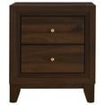 thumbnail image 3 of Welsley 2-drawer Nightstand Bedside Table Walnut, 3 of 14