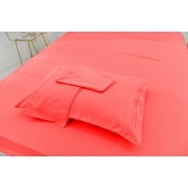 Full Size Bamboo Derived Rayon Bed Sheet Set - Softer than Cotton Sheets Full Size - Wrinkle Free- 16" Deep Pockets - 4 Piece - 1 Fitted Sheet, 1 Flat, 2 Pillowcases Full Coral