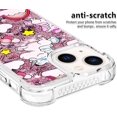 thumbnail image 3 of Slim Fit Phone Case for iPhone 14 Plus,Crystal Bling Quicksand Effect TPU Bumper Case with Four Corners Drop Protection Cover for iPhone 14 Plus (6.7),YBDT Pink Horse, 3 of 12
