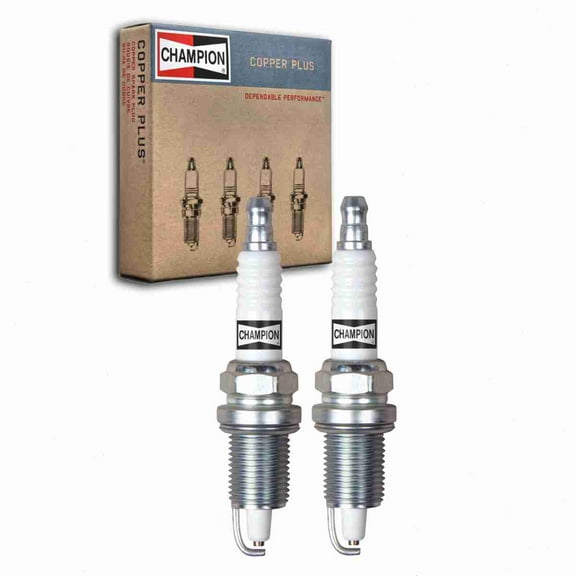 2 pc Champion 412 Copper Plus Spark Plugs for 56027275 AGSP54 AGSP54C F8LCR FR3LM FR4LE FR9HC Q16HRU QJ16HRU RC12LYC Ignition Wire Secondary Fits select: 1986-1998 JEEP CHEROKEE